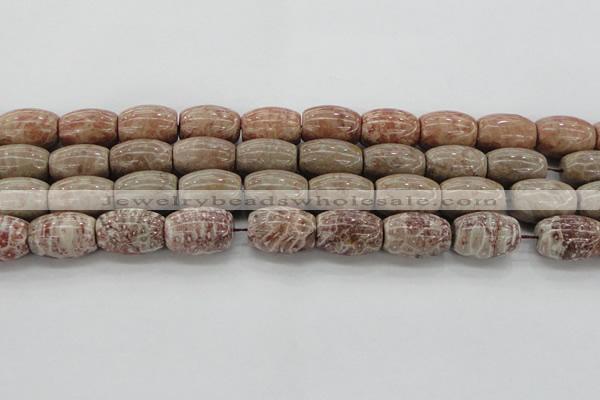 CAG8766 15.5 inches 15*20mm rice chrysanthemum agate beads