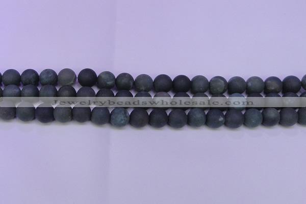 CAG8880 15.5 inches 4mm round matte moss agate beads