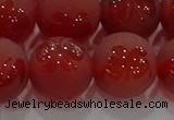 CAG8916 15.5 inches 12mm round matte red agate beads wholesale