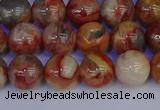 CAG9102 15.5 inches 8mm round red crazy lace agate beads