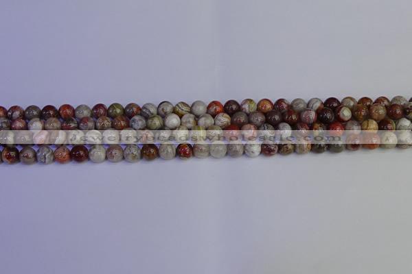 CAG9110 15.5 inches 4mm round Mexican crazy lace agate beads