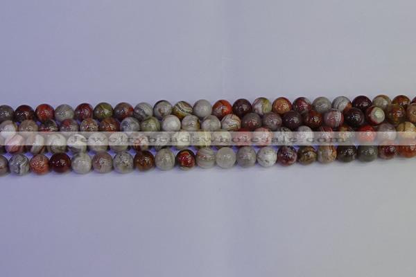 CAG9111 15.5 inches 6mm round Mexican crazy lace agate beads