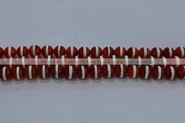 CAG9142 15.5 inches 10mm round tibetan agate beads wholesale