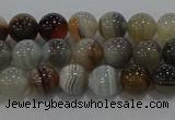 CAG9148 15.5 inches 6mm round line agate beads wholesale