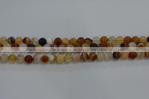 CAG9156 15.5 inches 8mm round line agate beads wholesale