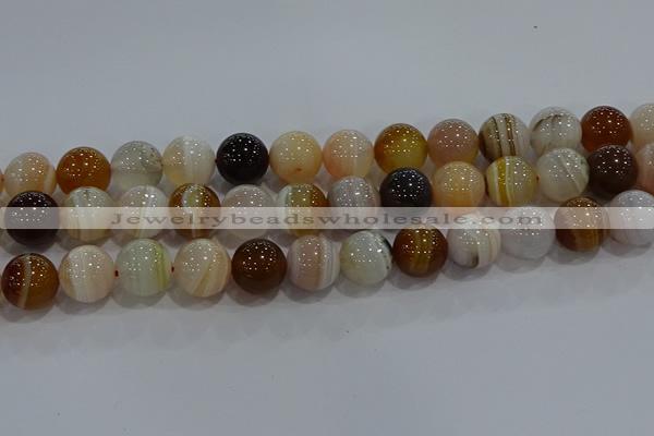 CAG9160 15.5 inches 16mm round line agate beads wholesale