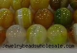 CAG9167 15.5 inches 14mm round line agate beads wholesale