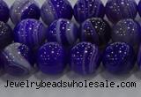 CAG9171 15.5 inches 8mm round line agate beads wholesale