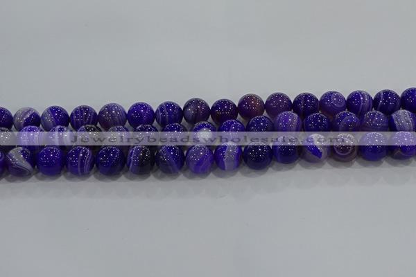 CAG9172 15.5 inches 10mm round line agate beads wholesale