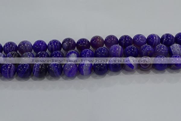 CAG9174 15.5 inches 14mm round line agate beads wholesale