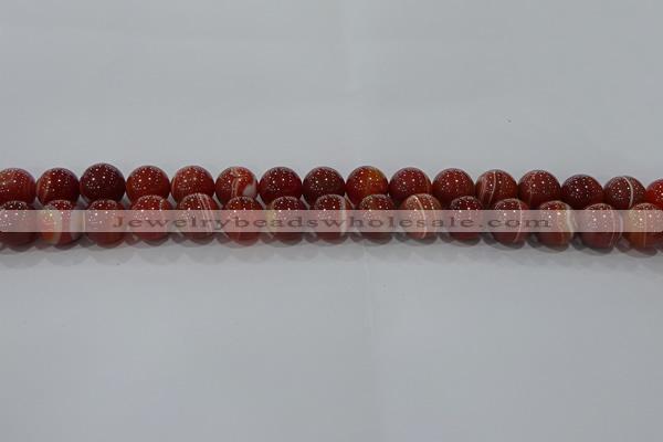 CAG9178 15.5 inches 8mm round line agate beads wholesale