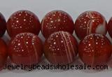 CAG9180 15.5 inches 12mm round line agate beads wholesale