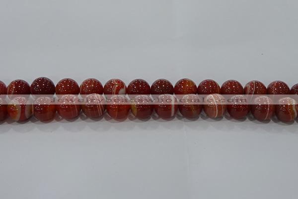 CAG9180 15.5 inches 12mm round line agate beads wholesale