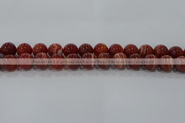 CAG9181 15.5 inches 14mm round line agate beads wholesale