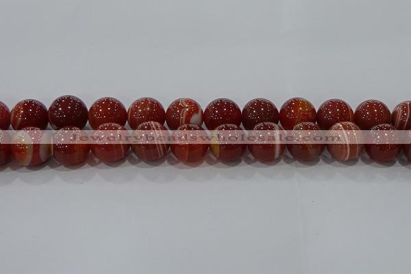 CAG9182 15.5 inches 16mm round line agate beads wholesale