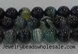 CAG9185 15.5 inches 6mm round line agate beads wholesale