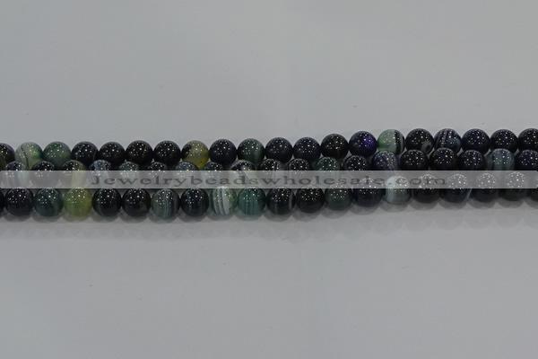 CAG9186 15.5 inches 8mm round line agate beads wholesale