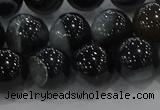 CAG9188 15.5 inches 12mm round line agate beads wholesale