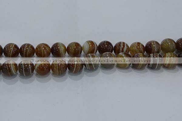 CAG9197 15.5 inches 14mm round line agate gemstone beads