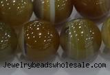 CAG9198 15.5 inches 16mm round line agate gemstone beads