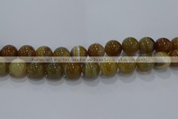 CAG9198 15.5 inches 16mm round line agate gemstone beads