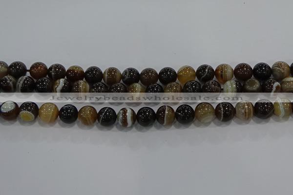 CAG9204 15.5 inches 10mm round line agate gemstone beads