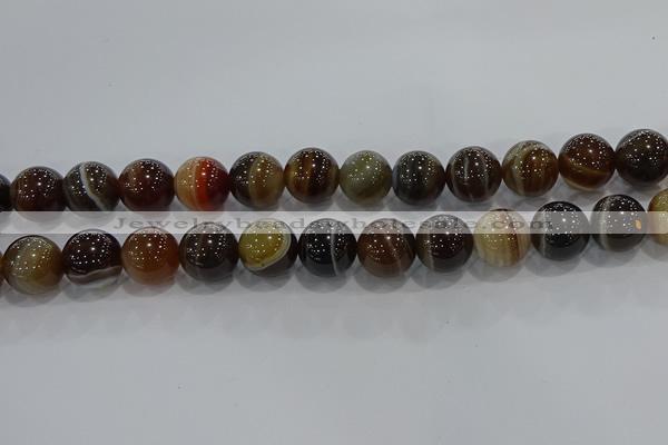 CAG9206 15.5 inches 14mm round line agate gemstone beads