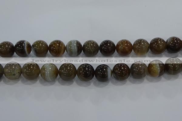 CAG9207 15.5 inches 16mm round line agate gemstone beads