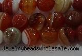 CAG9231 15.5 inches 8mm faceted round line agate beads wholesale