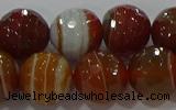 CAG9233 15.5 inches 12mm faceted round line agate beads wholesale