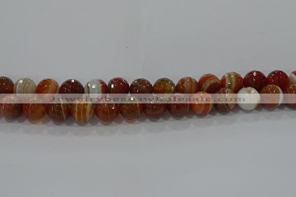 CAG9233 15.5 inches 12mm faceted round line agate beads wholesale