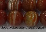 CAG9234 15.5 inches 14mm faceted round line agate beads wholesale