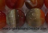 CAG9236 15.5 inches 18mm faceted round line agate beads wholesale