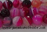 CAG9241 15.5 inches 8mm faceted round line agate beads wholesale