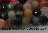 CAG9251 15.5 inches 10mm faceted round line agate beads wholesale