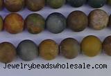 CAG9281 15.5 inches 6mm round matte ocean jasper beads wholesale