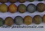 CAG9282 15.5 inches 8mm round matte ocean jasper beads wholesale