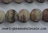 CAG9293 15.5 inches 10mm round matte Mexican crazy lace agate beads