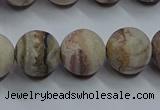 CAG9294 15.5 inches 12mm round matte Mexican crazy lace agate beads