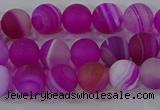 CAG9326 15.5 inches 6mm round matte line agate beads wholesale