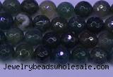 CAG9361 15.5 inches 6mm faceted round moss agate beads wholesale