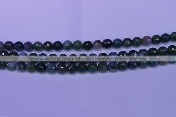 CAG9363 15.5 inches 10mm faceted round moss agate beads wholesale