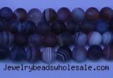 CAG9370 15.5 inches 4mm round matte botswana agate beads