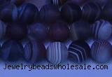 CAG9372 15.5 inches 8mm round matte botswana agate beads