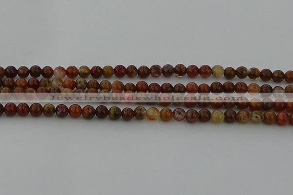 CAG9391 15.5 inches 6mm round red moss agate beads wholesale