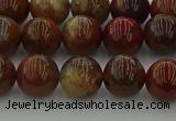 CAG9392 15.5 inches 8mm round red moss agate beads wholesale