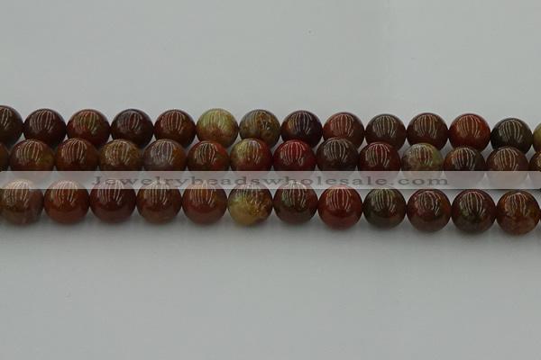 CAG9394 15.5 inches 12mm round red moss agate beads wholesale