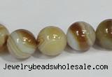 CAG940 16 inches 14mm round madagascar agate gemstone beads