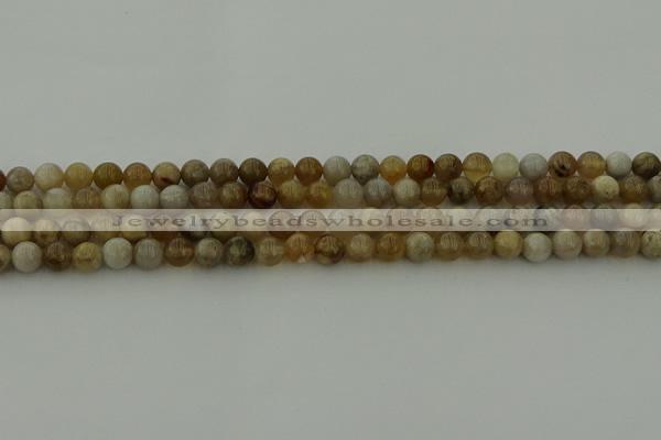 CAG9401 15.5 inches 6mm round ocean fossil agate beads wholesale