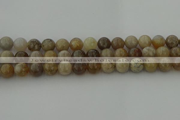 CAG9404 15.5 inches 12mm round ocean fossil agate beads wholesale